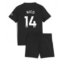 Manchester City Nico Gonzalez #14 Koszulka Wyjazdowa dzieci 2025-26 Krótki Rękaw (+ krótkie spodenki)